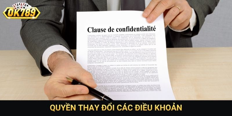 Quyền thay đổi các điều khoản